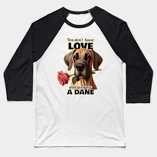 Great Dane Valentine's day Baseball T-Shirt